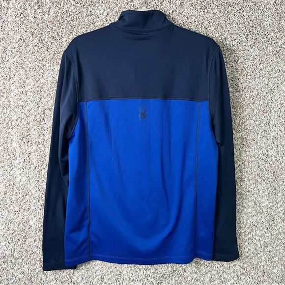 Spyder Sweatshirt Men’s Medium Blue 1/2 Neck Zip Pullover Jacket - Picture 3 of 6